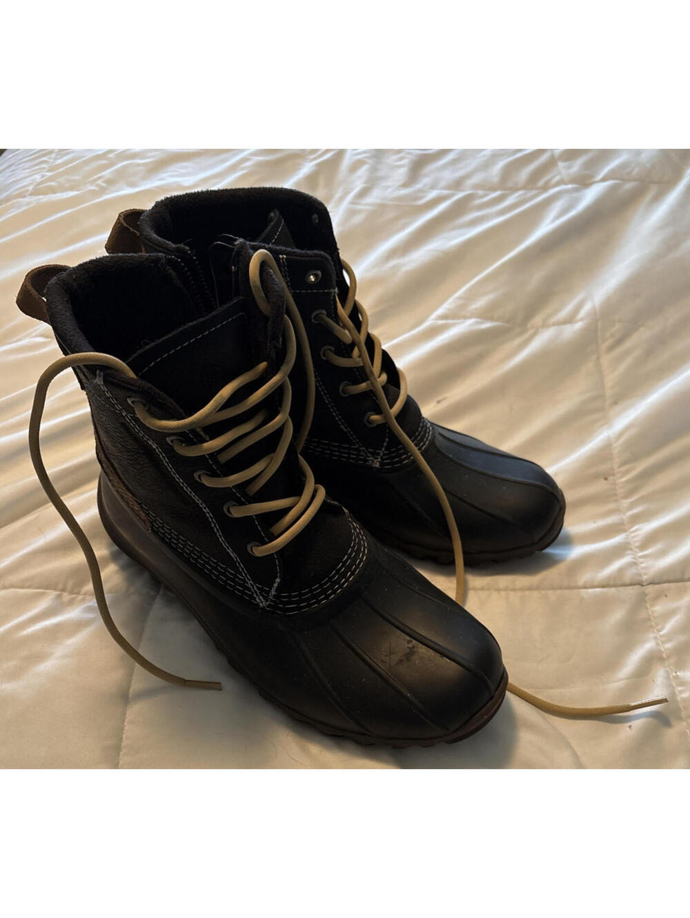 Wolverine Mens Duck Boots Size 10 Black Winter Rain Snow